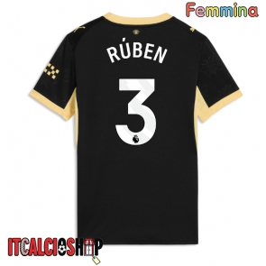 Manchester City Ruben Dias #3 Seconda Maglia Femmina 2026-27 Manica Corta